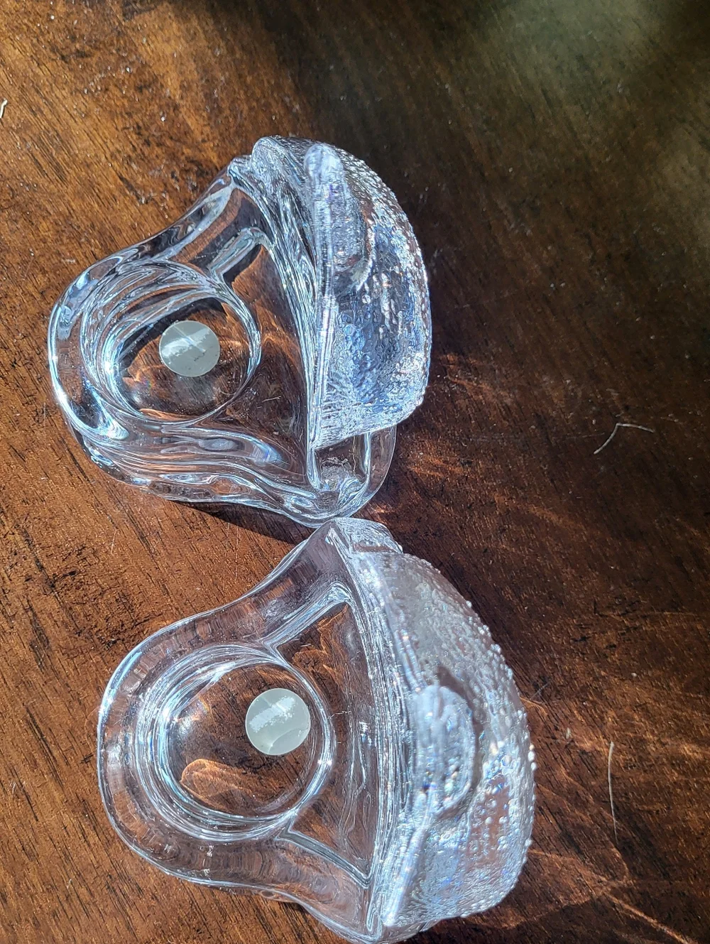 Set of 2 PartyLite Dolphin In Ocean Waves Crystal Tealight Candle Holder Beachy - Picture 6 of 11